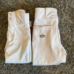 Boys Youth baseball Gray Rawlings Pants 2XS